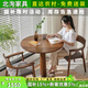 北洵洽談桌椅組合圓桌簡(jiǎn)約實(shí)木小戶型圓桌子餐桌椅咖啡廳陽臺(tái)休閑桌椅 【70cm】單桌