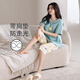 芬騰可安新款帶胸墊睡衣純棉夏季短袖七分褲可外穿女士甜美風(fēng)家居服兩件套