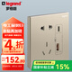 羅格朗（LEGRAND）開(kāi)關(guān)插座面板 逸景系列米蘭金色家用86型 Type A+C 充電插座