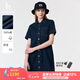 哈吉斯（HAZZYS）女裝 夏季女士【PHIZ系列】時(shí)尚寬松牛仔連衣裙女 深藏青色DN L (165/88A 40)