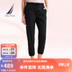 諾帝卡（NAUTICA）【商場(chǎng)同款】女裝春夏新款涼感親膚舒適彈力九分錐形褲女42KO03 黑色0TB L