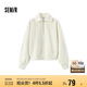 森馬（Semir）[商場同款]衛(wèi)衣女純色溫柔2024秋季休閑風(fēng)寬松套頭衫101524116012