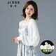 金澀 JS桑蠶絲針織衫女開衫夏短款 鏤空OL外搭空調(diào)衫薄款披肩小坎肩薄 白色 L