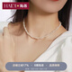 海蒂 2-3mm18K金淡水珍珠項鏈手工編制疊戴年輕款女送女友禮物
