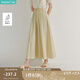 茵曼（INMAN）【商場同款】萊賽爾寬松闊腿褲2025夏季女裝新款慵懶百搭褲子 杏色 M