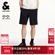 杰克·瓊斯（JACK&JONES）男裝舒適彈力百搭潮流個(gè)性休閑酷帥簡(jiǎn)約風(fēng)基礎純色短褲225243014 A16深灰牛仔 M (175)