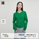 播文藝通勤開衫秋商場(chǎng)同款純色簡(jiǎn)約針織開衫女BDQ8UD1874 L30青檸色 M