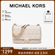 MICHAEL KORS禮物輕奢MK女包SLOAN小香風(fēng)鏈條單肩斜挎腋下包 大號(hào) 奶白色