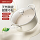 紅廚鈦陶瓷湯鍋24cm家用燉煮鍋燉鍋煲湯不粘鍋電磁爐 乳白色 24cm