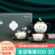高淳陶瓷茶具套裝描金骨瓷中式復(fù)古家用送茶具禮盒 春和景明6頭小金枝茶具 6件