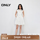 ONLY2025夏季新款通勤風(fēng)收腰墊肩無(wú)袖短裙牛仔連衣裙女|125242004 J2G 米白色 S