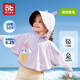 愛(ài)貝迪拉（AIBEDILA）兒童防曬衣男女童夏季寶寶外出服輕薄款冰絲防曬服外套UPF50+ 妮莉紫兔 UPF50+ 原紗7A 120