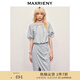 MAXRIENY【銀河精靈-商場(chǎng)同款】新中式流蘇盤扣精致休閑繡花上衣 淺灰 S 01/34