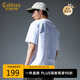 卡賓創(chuàng)意logo火焰T恤25夏季卷邊貼布繡  漂白色02  L /175/50 