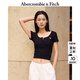 ABERCROMBIE & FITCH女裝25夏新款經(jīng)典小麋鹿修身短袖T恤KI139-5271 黑色 M (165/96A)