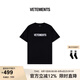 VETEMENTS25新款重磅榻榻米繡花純棉100%t短袖t恤男女士高檔輕奢 65352005 黑色 L