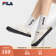 FILA 斐樂官方女鞋SMILA摩登拖鞋2025夏季新款元氣拖鞋休閑勃肯鞋 豆腐白-TF 37.5