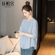 絲柏舍圓領(lǐng)襯衫2026春夏新款女裝時(shí)尚寬松款單排扣鏤空襯衣