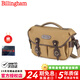 白金漢（Billingham）Hadley Small Pro單肩包攝影斜挎包單反微單通勤3.5升旅游男女?dāng)?shù)碼收納適用于索尼富士尼康相機(jī)包 卡其尼龍/巧克力皮 505034-54