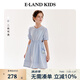 E·LAND KIDS衣戀【博主同款】夏日多巴胺夏季新品女學(xué)院風(fēng)泡泡袖連衣裙 L/Blue淺藍(lán)色/51 140 cm