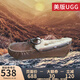 UGG 【斷碼清貨JD物流】美版牛皮革豆豆鞋雪地靴保暖雪地靴1112441 TAN-栗咖色 41