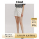 ELAND衣戀牛仔短褲女卷邊褲腳收腰直筒褲夏新款 象牙白/白色(39)Ivory S