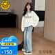 G.DUCKKIDS小黃鴨女童衛(wèi)衣套裝春秋季洋氣時髦中大兒童衣服韓版時尚兩件套 衣服褲子兩件套 150 建議身高140cm 12-13歲cm