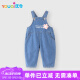 優(yōu)奇女童背帶褲春秋兒童秋裝女寶寶牛仔褲秋季外出服早秋穿搭可愛