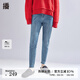 播藍(lán)色牛仔褲女商場(chǎng)同款韓版小個(gè)子高腰顯瘦修身鉛筆褲BDR1KD0176 B59牛仔藍(lán) L