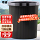 本迪11L壓圈垃圾桶直投大容量黑色加厚桶身家用廚房廁所辦公宿舍紙簍