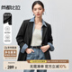 尚都比拉2025年春秋新款休閑氣質(zhì)西裝外套女職業(yè)通勤面試小西服 黑色 M