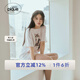 gelatopique七夕禮物25春夏新品女睡衣套裝貓咪波點T恤短褲PWCT251343 粉色 均碼
