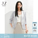 玖姿·安娜蔻OL通勤風一粒扣駁領(lǐng)醋酸短西裝女2025夏季新款 淺藍灰 L