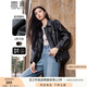 香影復古機車(chē)皮衣女夾克2025秋季新款翻領(lǐng)寬松甜酷美拉德開(kāi)衫外套 黑色 L