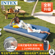 INTEX全自動充氣床墊家用午休打地鋪氣墊床戶外露營墊單人便攜折疊床