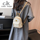 casa-kupsCK雙肩背包女士旅行超火女士雙肩包送女友2025新款時(shí)尚包包女包 米白色小號(hào)
