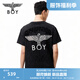 BOY LONDON【繁星點(diǎn)點(diǎn)】25新款夏季男女同款經(jīng)典翅膀街頭潮牌短袖T恤N01057 黑色 XL