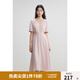 獨(dú)束大碼女裝優(yōu)雅赫本風(fēng)簡(jiǎn)約大氣連衣裙夏裝新款飄逸中長(zhǎng)款小黑裙 覆盆子 2XL (尺碼：4)