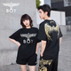 BOY LONDON【金翼鎖鏈】夏季短袖情侶款翅膀燙金潮牌圓領(lǐng)T恤N01918 黑印金N01918 經(jīng)典升級 M
