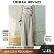 UR2025夏季新款女裝時(shí)尚簡(jiǎn)約休閑雙紐扣闊腿褲UWH650042 灰綠 S