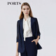 PORTS寶姿春夏新品女裝長袖中長夾克LM8J043MFQ088 丈青 M (6)