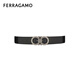 菲拉格慕（Ferragamo）男士牛皮黑扣腰帶 黑色 679535 644557 95