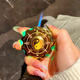 燃爵新款八卦機甲指尖陀螺充氣打火機防風發(fā)光潮玩解壓送男友禮物潮 金色【八卦】 1支