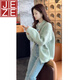 JEZE小香風(fēng)綠色毛衣開(kāi)衫針織外套女2024年秋季新款設計感寬松外穿上衣 綠色【z】 L 【建議105-115斤】
