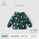 乖奇熊兒童三防羽絨服秋冬寶寶短款過(guò)年外套嬰幼兒加厚連帽外出新年衣服 朦朧黑/雪落枝頭 90