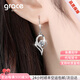 Grace Girl鉑金耳環(huán)莫桑鉆時(shí)尚高端耳環(huán)生日表白走心禮物送女友老婆 【順豐空運】鉑金心中有你耳環(huán)