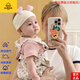 G.DUCKKIDS正品童裝嬰兒發(fā)帶夏季薄款夏季寶寶囟門發(fā)飾嬰幼兒胎帽新生帽子 米黃麻麻-840雙粉心形 0-12個月寶寶超彈