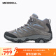 邁樂（Merrell）【上新】戶外徒步鞋男女款MOAB3MID WP中幫防水透氣防滑登山鞋 上新J500162灰蘭(女款) 37