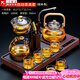 功夫茶具套裝辦公抽水一體茶盤(pán)電陶爐煮茶器玻璃側(cè)把整套耐熱燒水壺泡茶壺家用會(huì)客 戈米(一體抽水胡)900提+自動(dòng)(樓閣)六色把