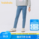 巴拉巴拉童裝女童牛仔褲2025春裝兒童小腳褲子中大童時(shí)尚繡花休閑長(zhǎng)褲潮流 牛仔中藍(lán)88201 120